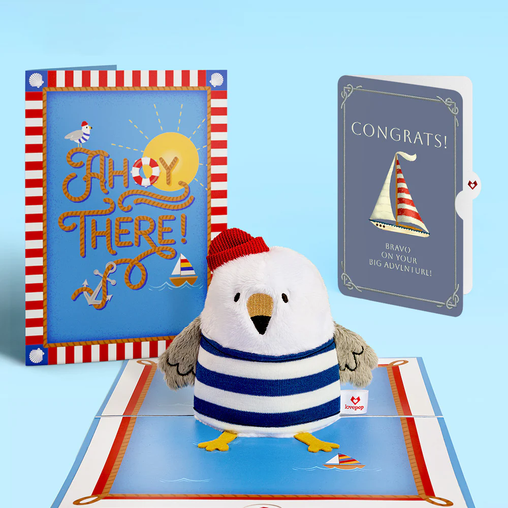 'Ahoy There' Congratulations Plushpop Card and Sentiment Set