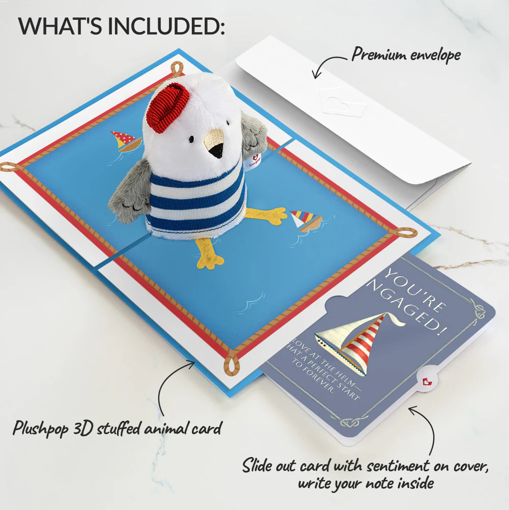 'Ahoy There' Engagement Plushpop Card and Sentiment Set - Image 2