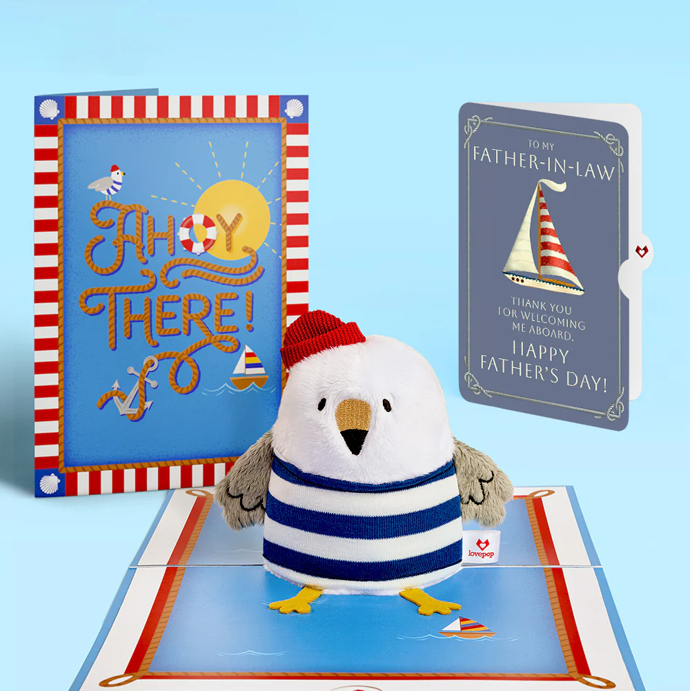 'Ahoy There' Father's Day Plushpop Card and Sentiment Set for Father-in-law