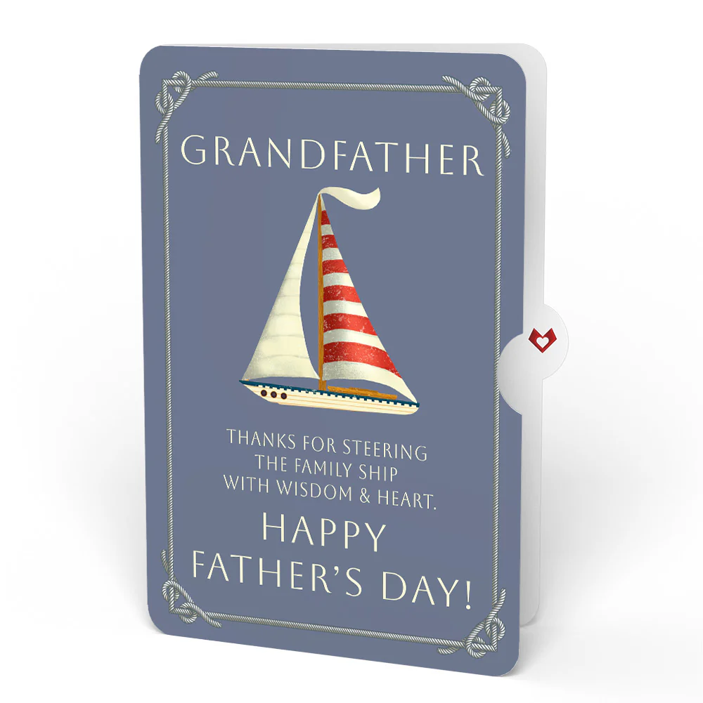 'Ahoy There' Father's Day Plushpop Card and Sentiment Set for Grandfather - Image 4