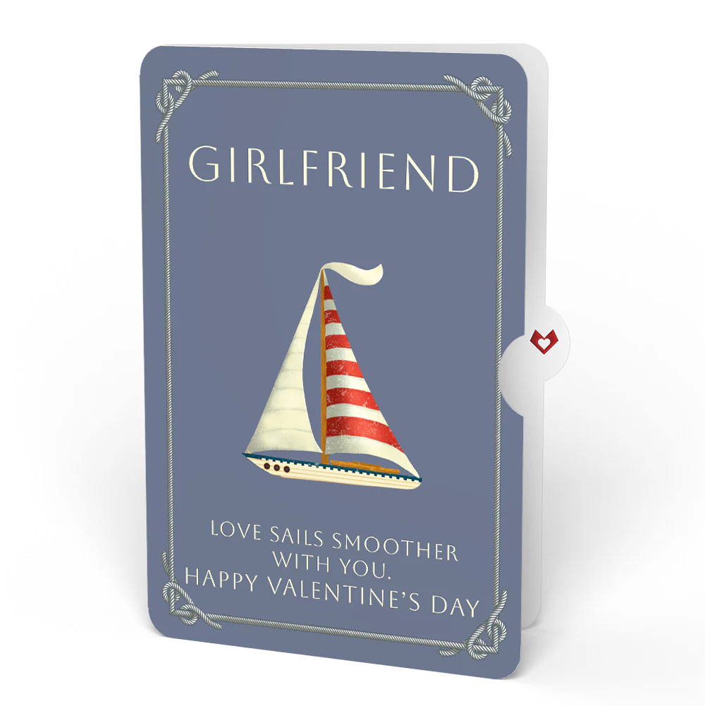 'Ahoy There' Valentine Plushpop Card and Sentiment Set for Girlfriend - Image 4
