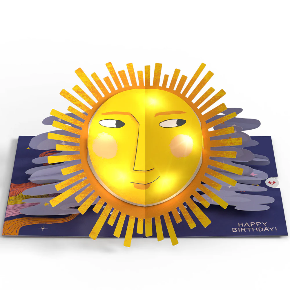 Another Trip Around the Sun Birthday Light-Up Pop-Up Card and Sentiment Set for Grandpa - Image 3