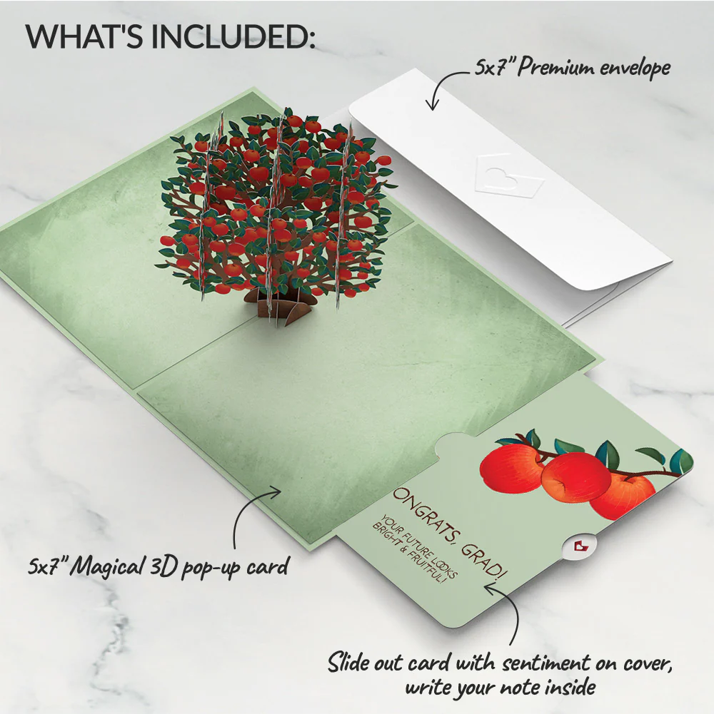 Apple Tree Graduation Pop-Up Card and Sentiment Set - Image 2