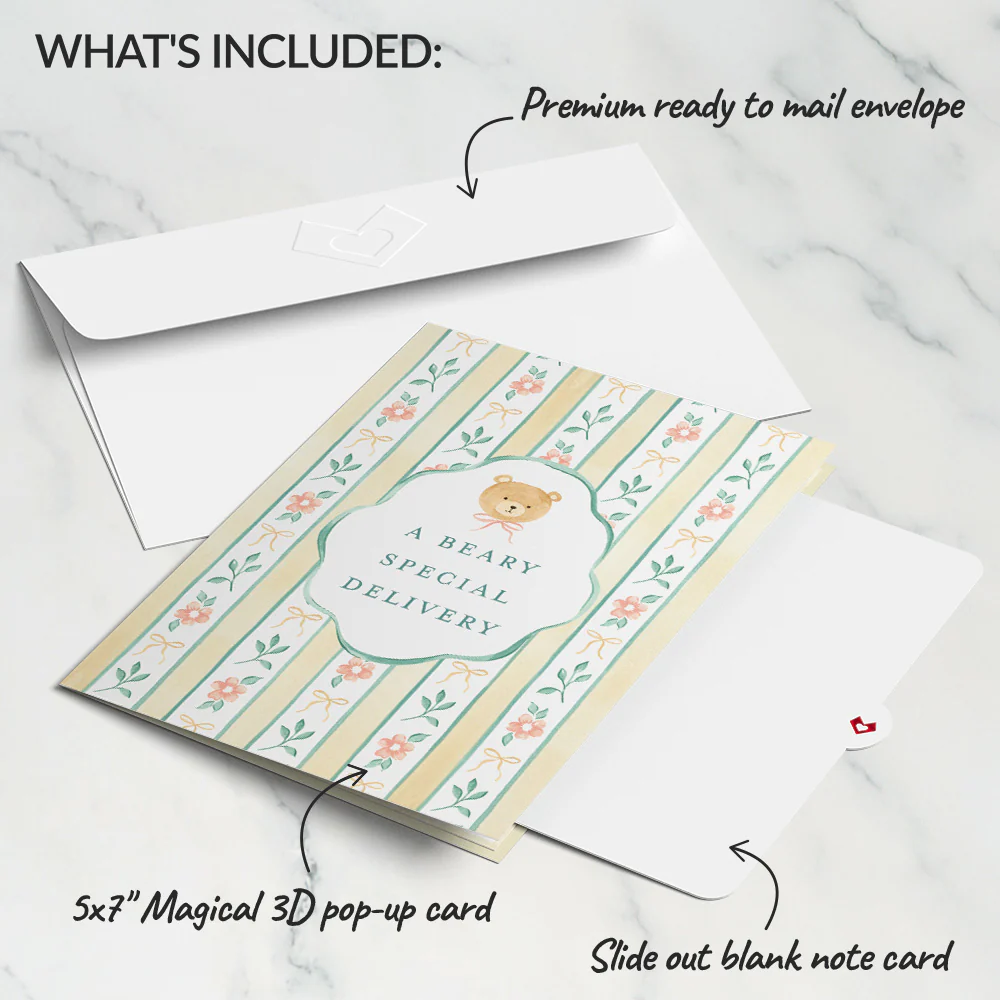 Beary Special Delivery Pop-Up Card - Image 5