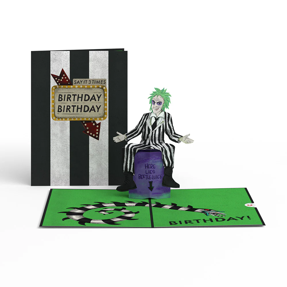 Beetlejuice Birthday Pop-Up Card & Bouquet Bundle - Image 2