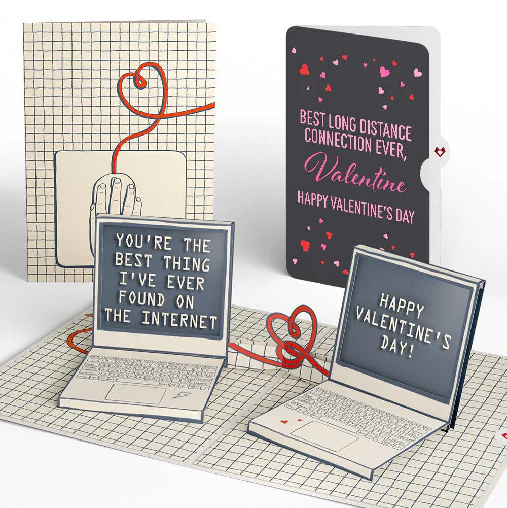Best Thing I've Found on the Internet Valentine Pop-Up Card and Heart Confetti Long Distance Relationship Sentiment Set