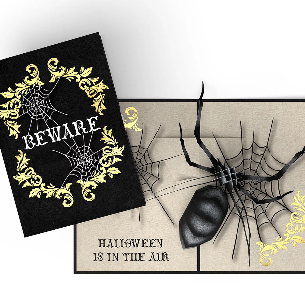 Beware Halloween Spider Pop-Up Card