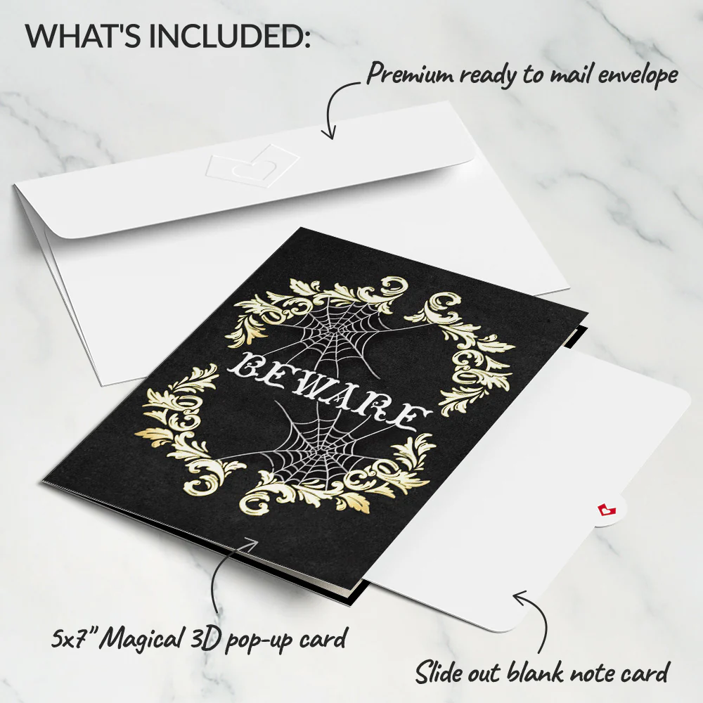 Beware Halloween Spider Pop-Up Card - Image 6