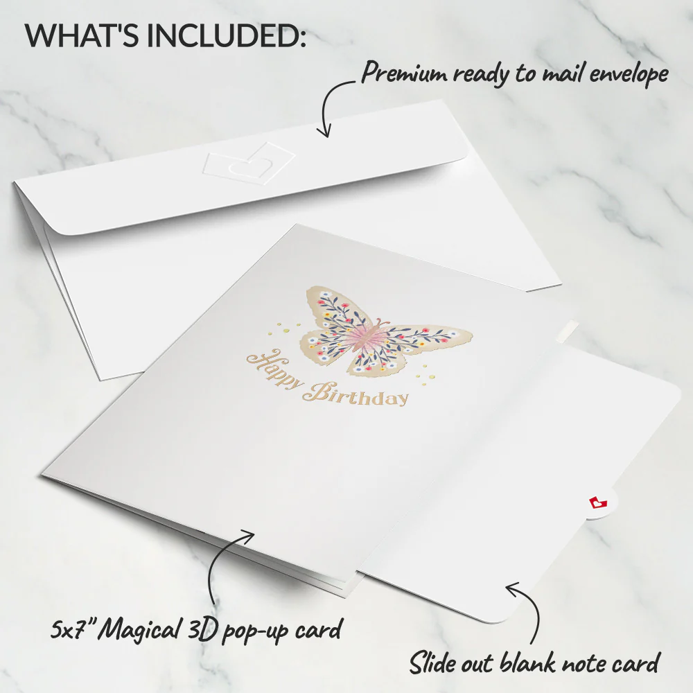 Birthday Butterfly Pop-Up Card - Image 6