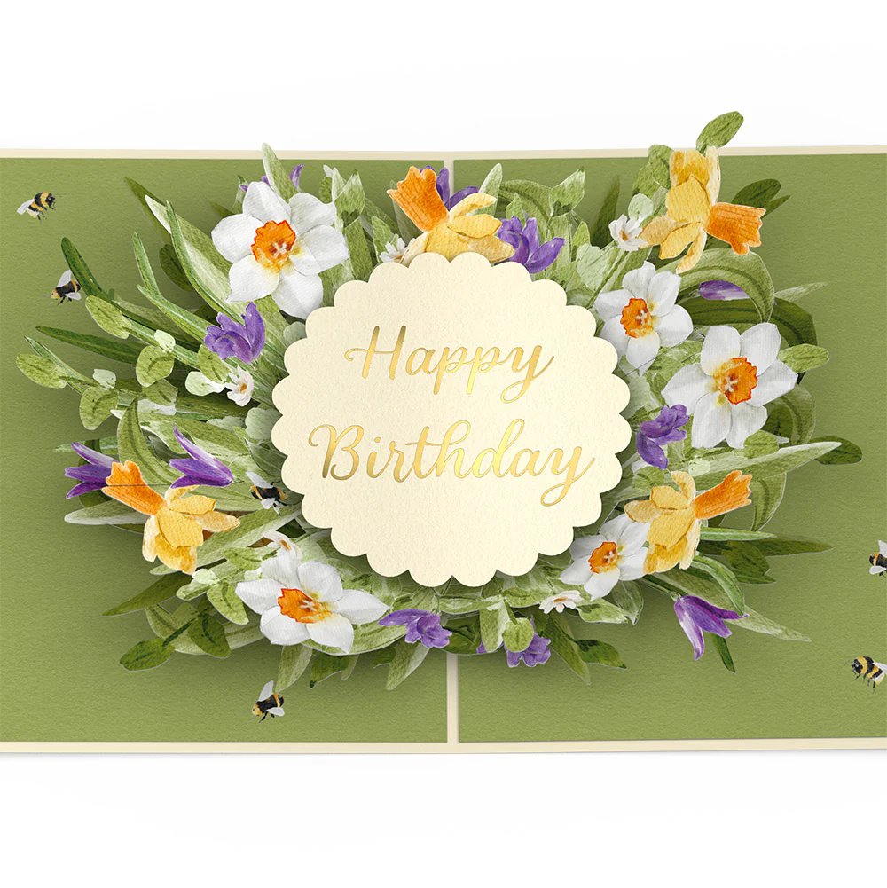 Birthday in Bloom Pop-Up Card and Sentiment Set for Friend - Image 3