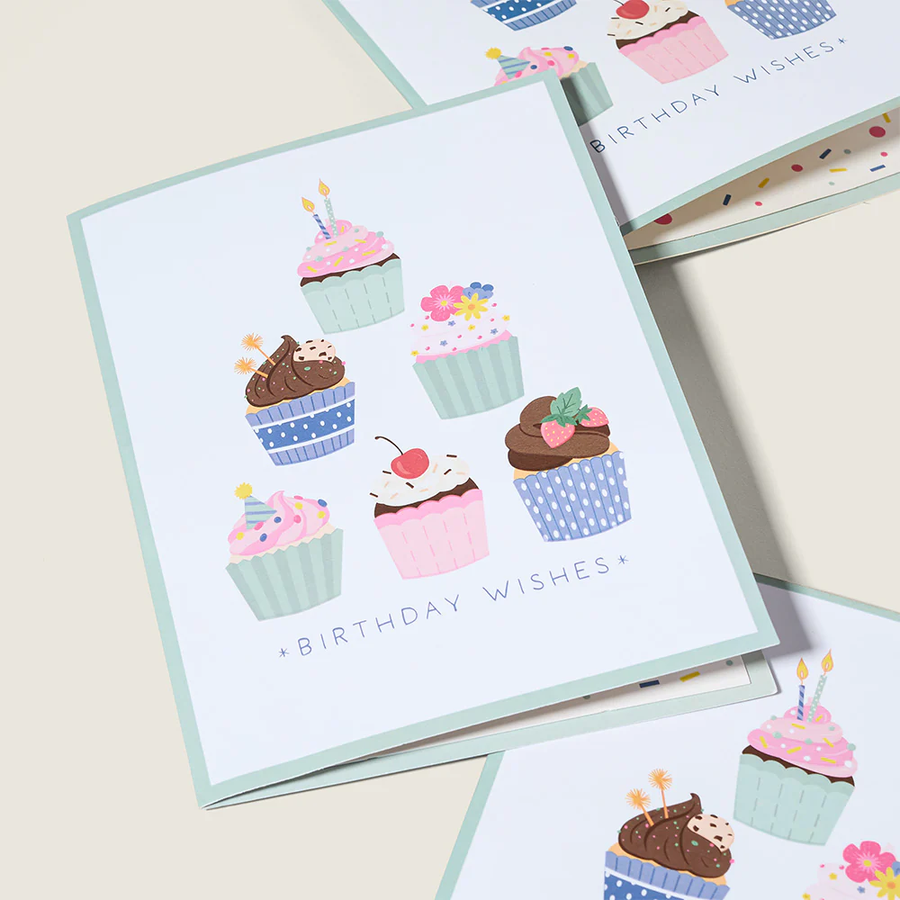 'Birthday Wishes' Cupcake Cat Plushpop Card - Image 3