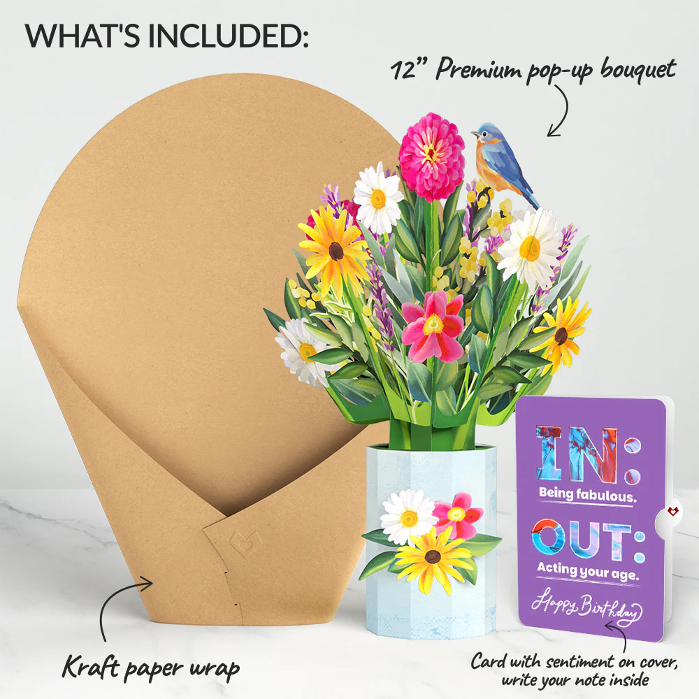 Black-Eyed Susan Birthday Bouquet and IN & OUT Sentiment Set - Image 2