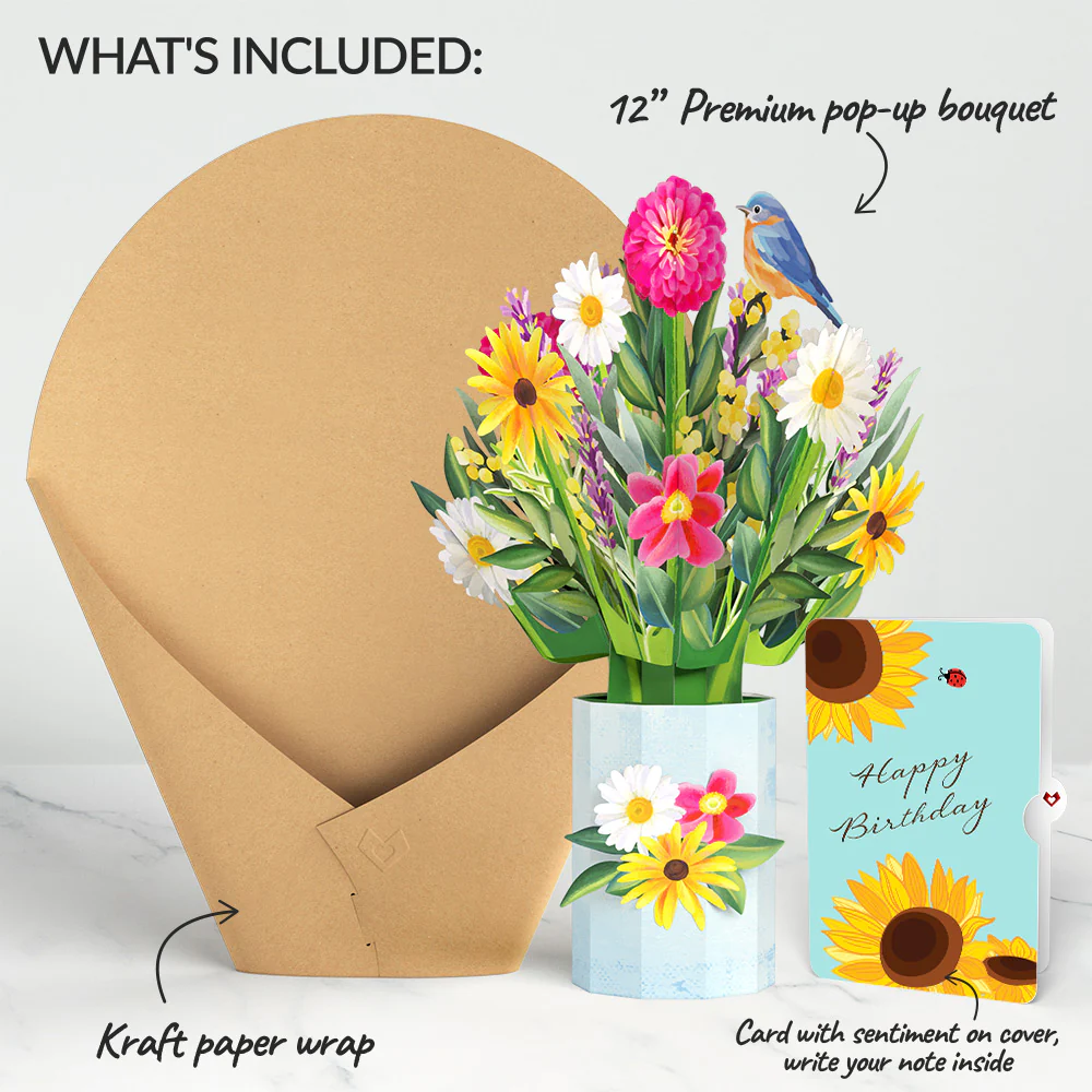 Black-Eyed Susan Birthday Bouquet and Sentiment Set - Image 2