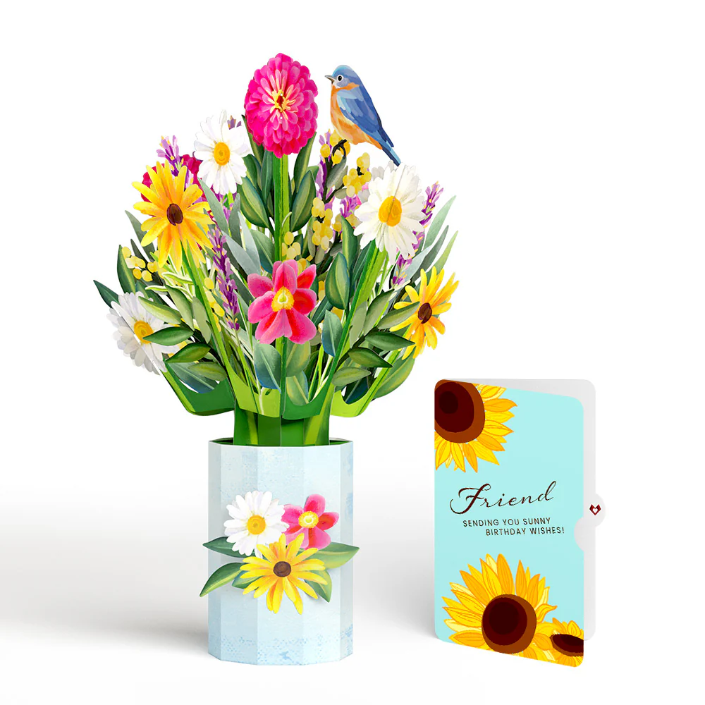 Black-Eyed Susan Birthday Bouquet and Sentiment Set for Friend