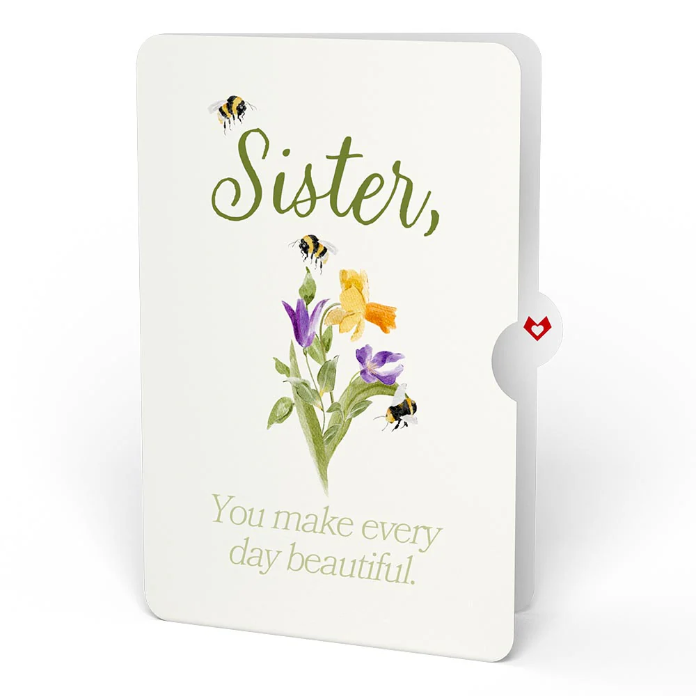 Bloom Birthday Pop-Up Card and Sentiment Set for Sister - Image 4