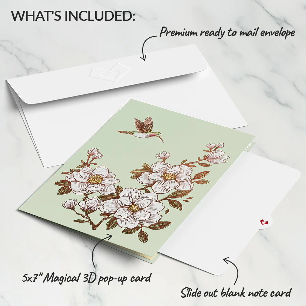 Blooming Magnolia Pop-Up Card - Image 5