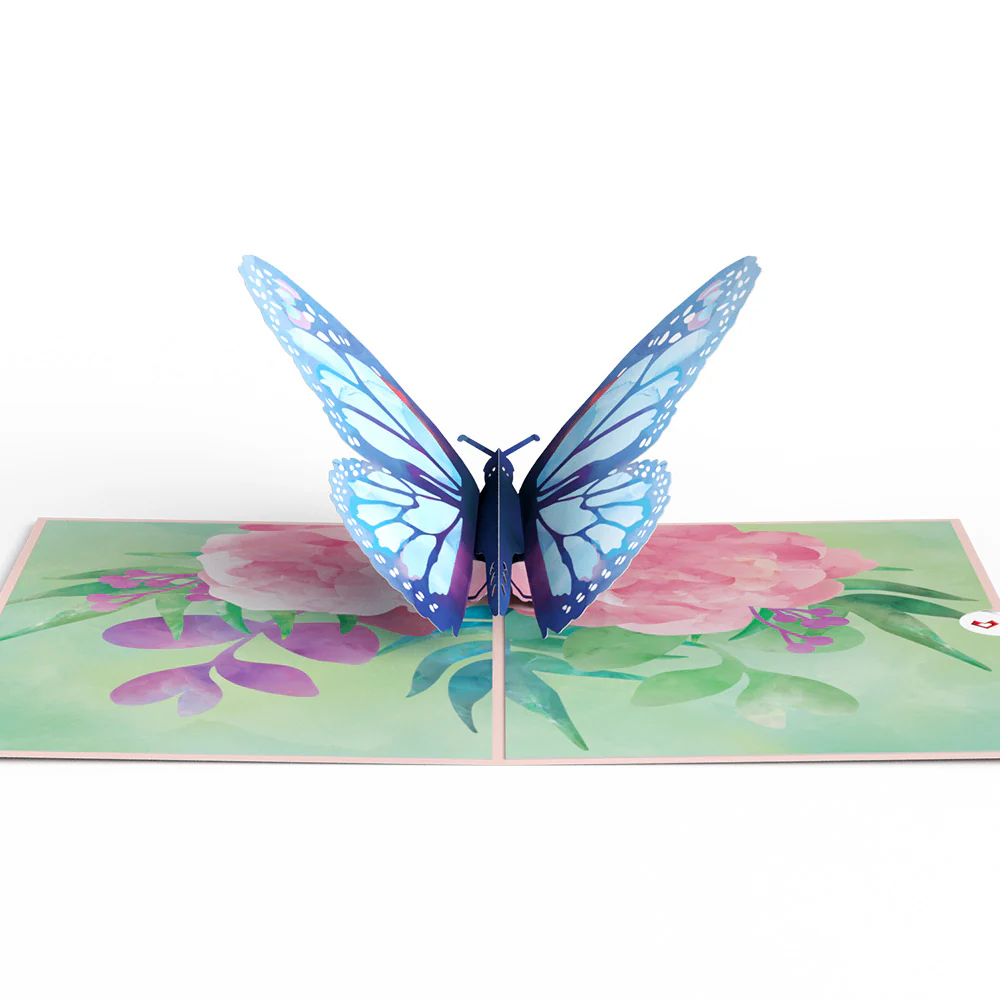 Blue Morpho Butterfly Pop-Up Card - Image 3