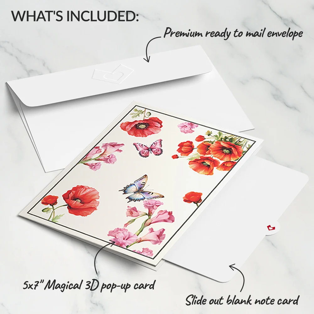 Born to Bloom: August Birth Month Flowers Pop-Up Card - Image 6