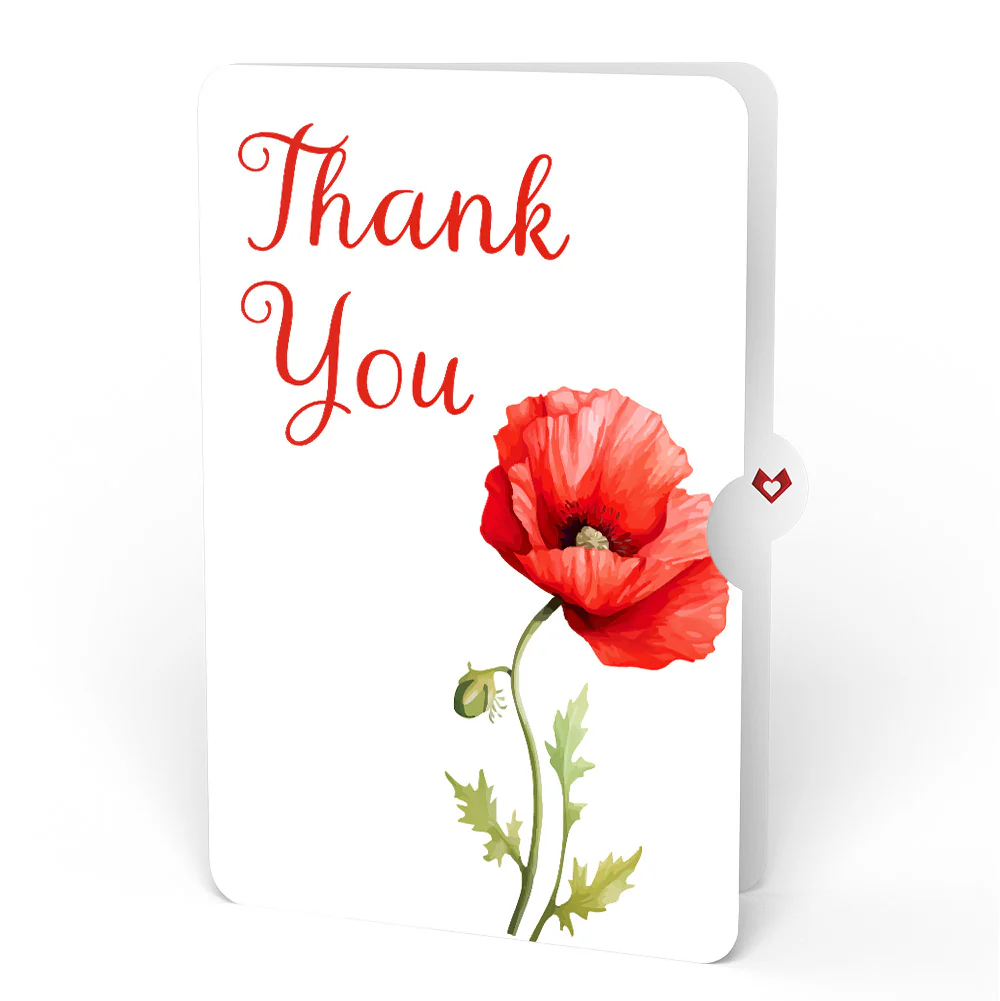 Born to Bloom: August Birth Month Flowers Thank You Pop-Up Card and Sentiment Set - Image 4