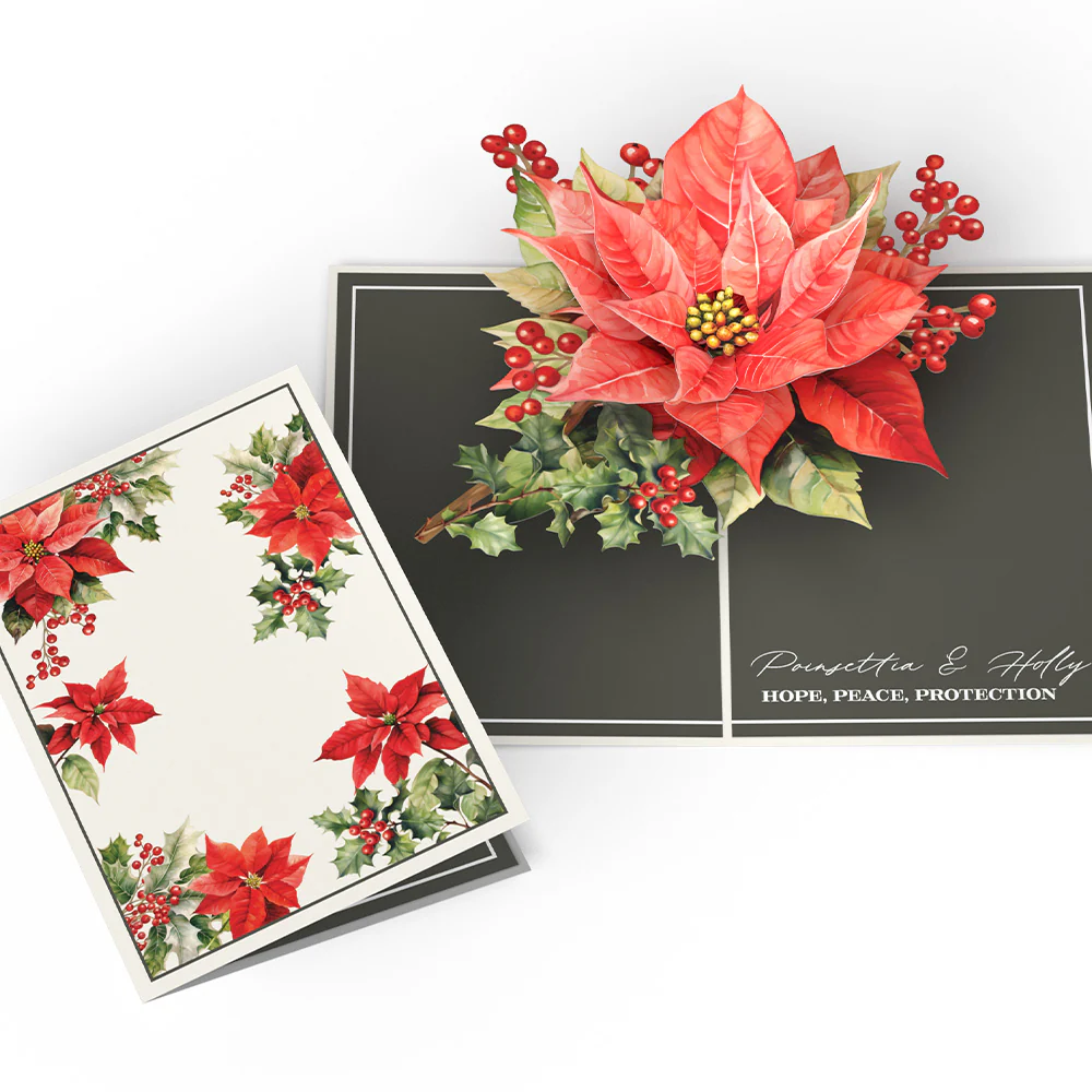 Born to Bloom: December Birth Month Flowers Pop-Up Card