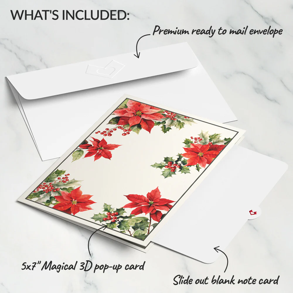 Born to Bloom: December Birth Month Flowers Pop-Up Card - Image 6