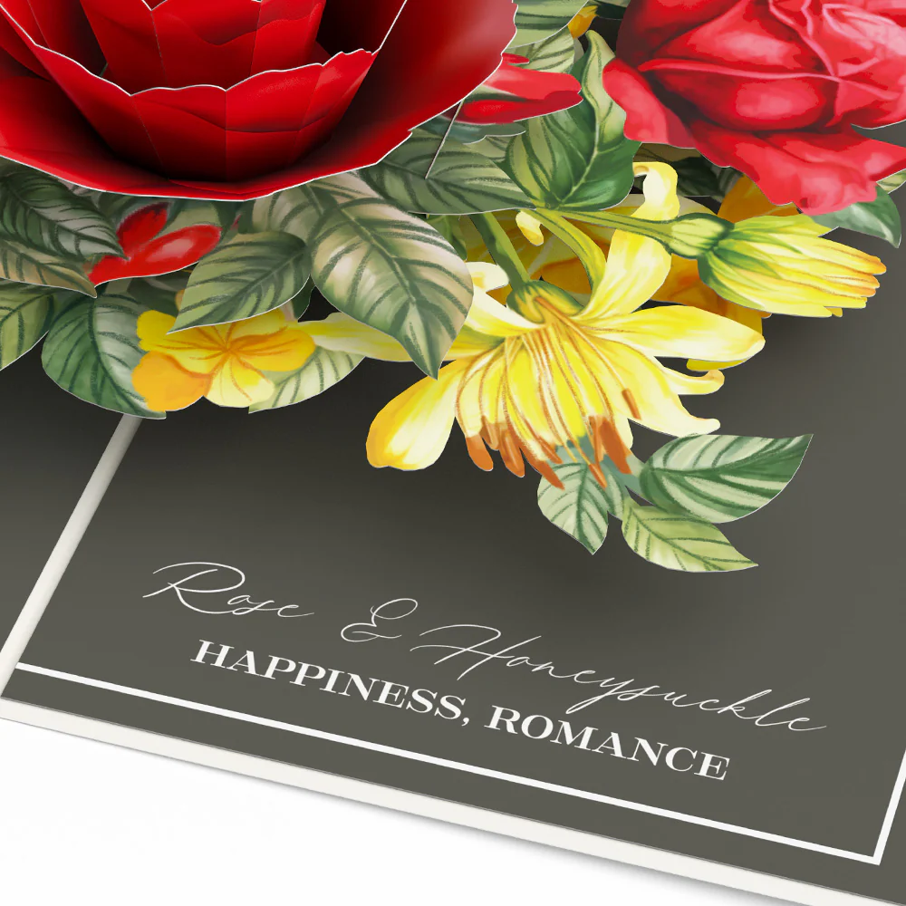 Born to Bloom: June Birth Month Flowers Pop-Up Card - Image 3