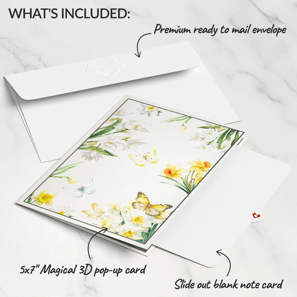 Born to Bloom: March Birth Month Flowers Pop-Up Card - Image 6