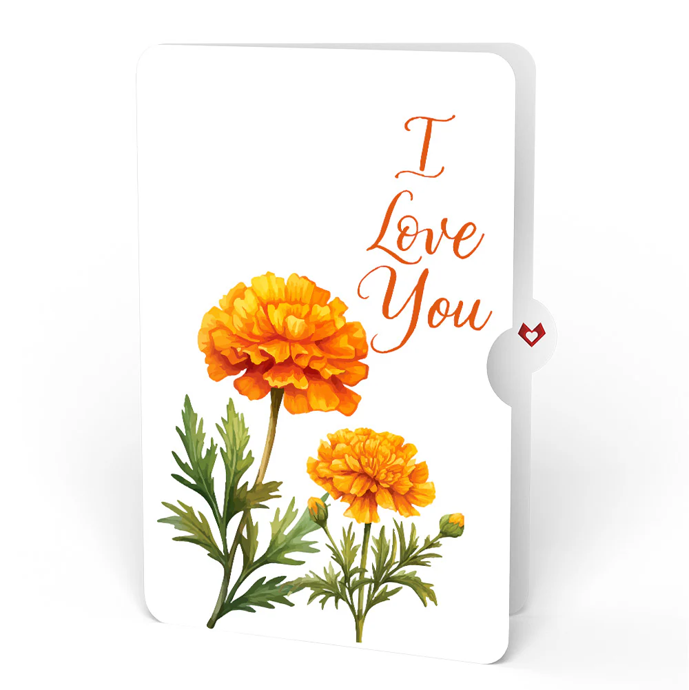 Born to Bloom: October Birth Month Flowers Love Pop-Up Card and Sentiment Set - Image 4