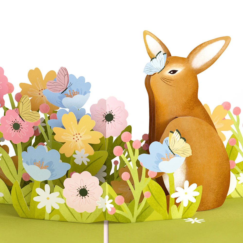 Bunny in Bloom Pop-Up Card - Image 2