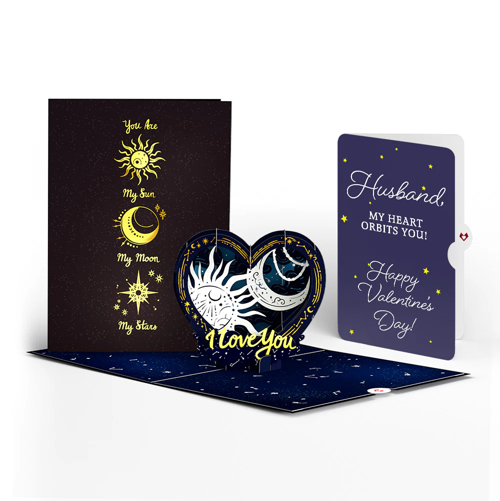 Celestial Love Pop-Up Card and Sentiment Set for Husband