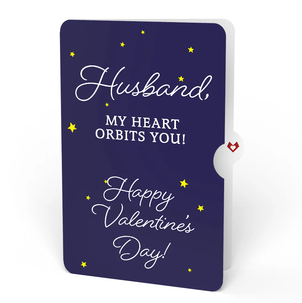 Celestial Love Pop-Up Card and Sentiment Set for Husband - Image 4