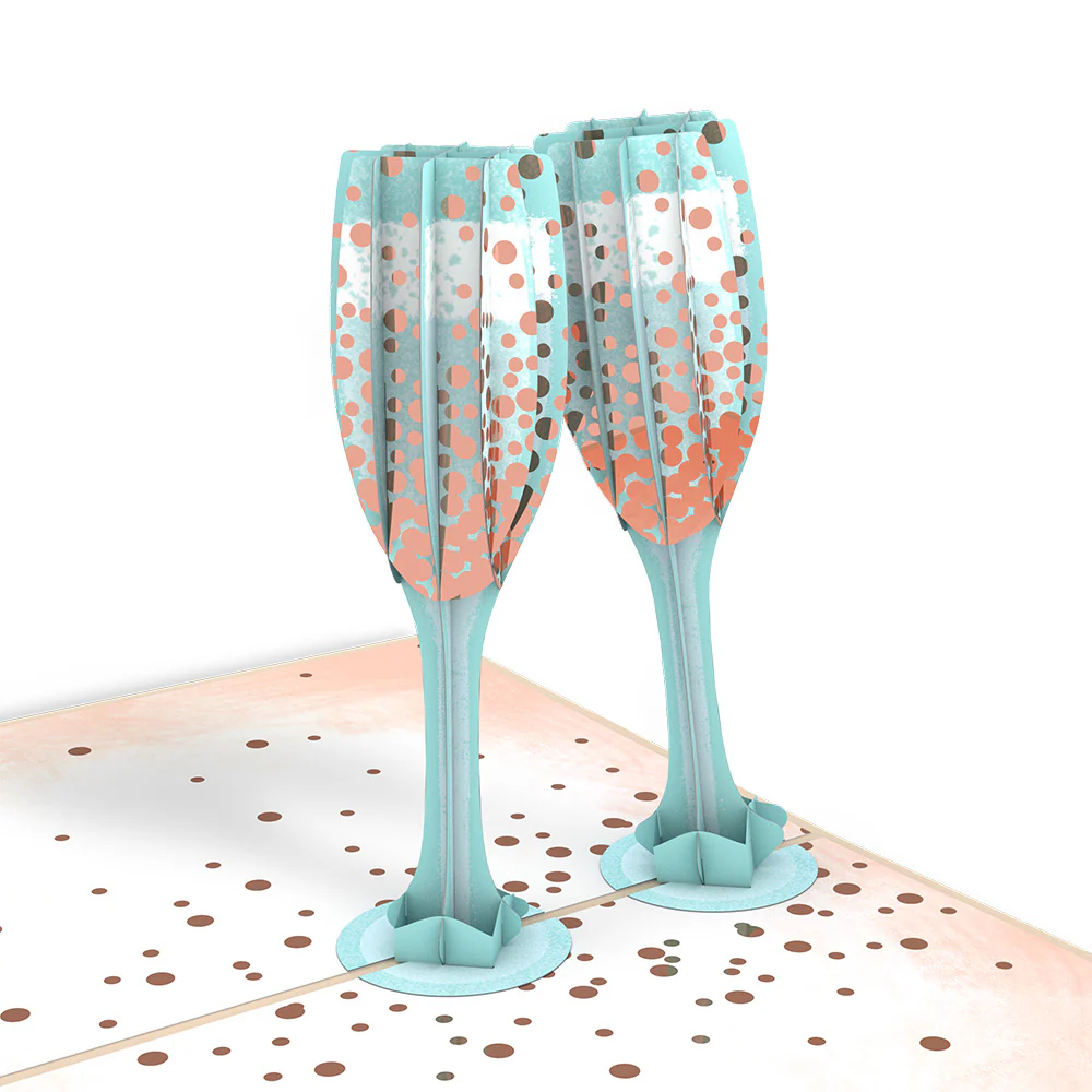 Champagne Toast Birthday Pop-Up Card and Surprise Skeleton Sentiment Set - Image 3