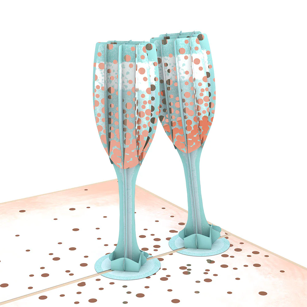 Champagne Toast Pop-Up Card - Image 2