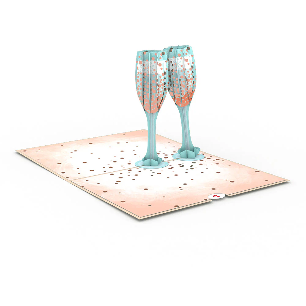 Champagne Toast Pop-Up Card - Image 3