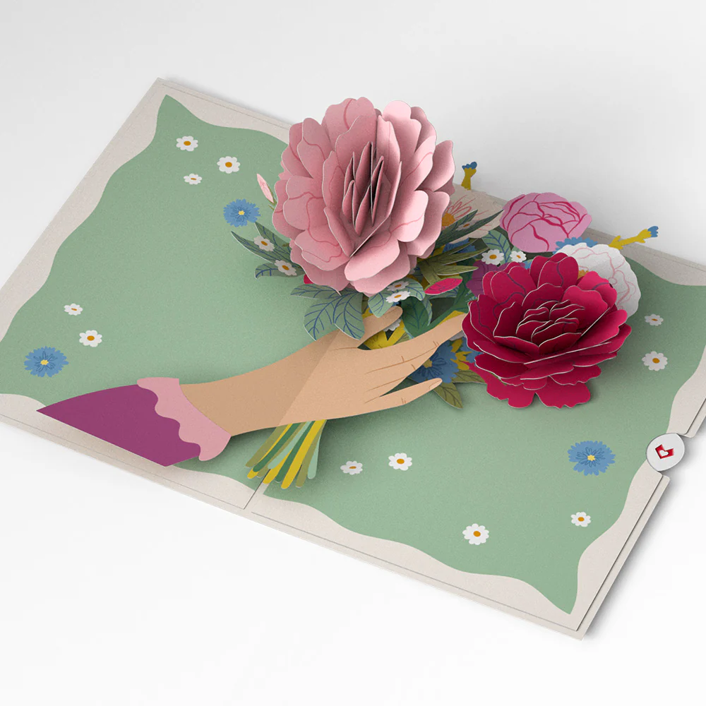 Charming Flower Bunch Pop-Up Card - Image 3