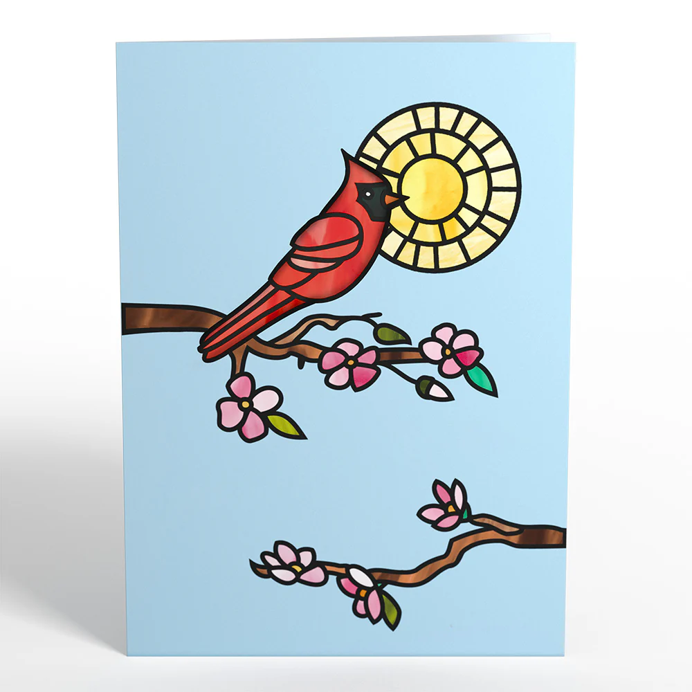 Cheerful Cardinal Suncatcher Card - Image 5