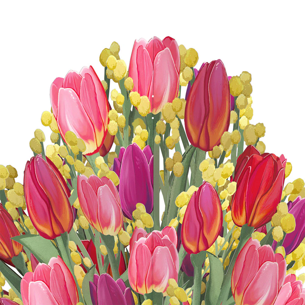 Cheerful Tulips Birthday Bouquet and IN & OUT Sentiment Set - Image 3