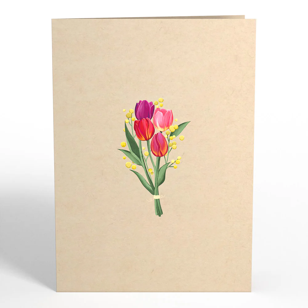 Cheerful Tulips Pop-Up Card - Image 4