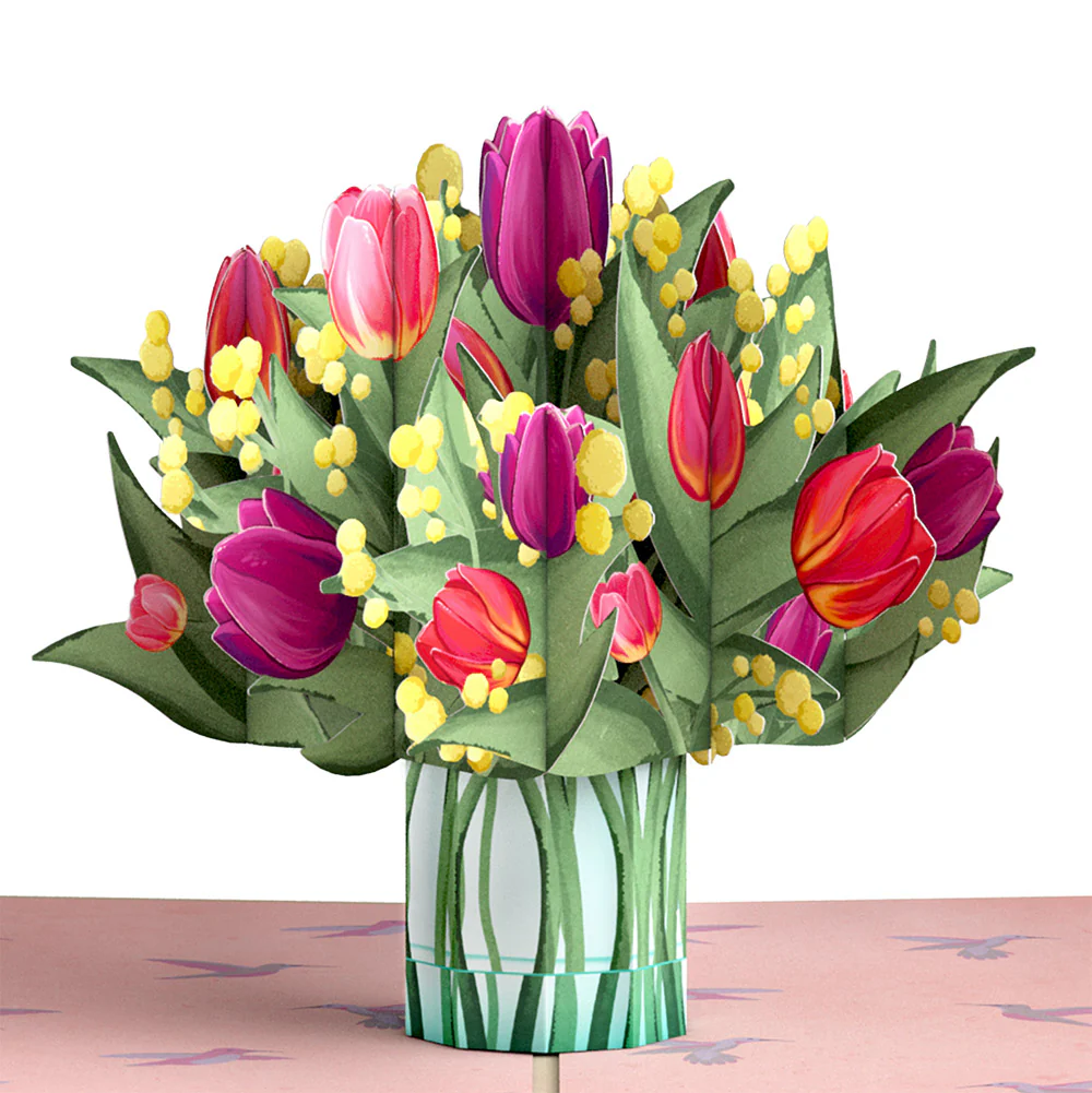 Cheerful Tulips St. Patrick’s Day Pop-Up Card and Sentiment Set - Image 3