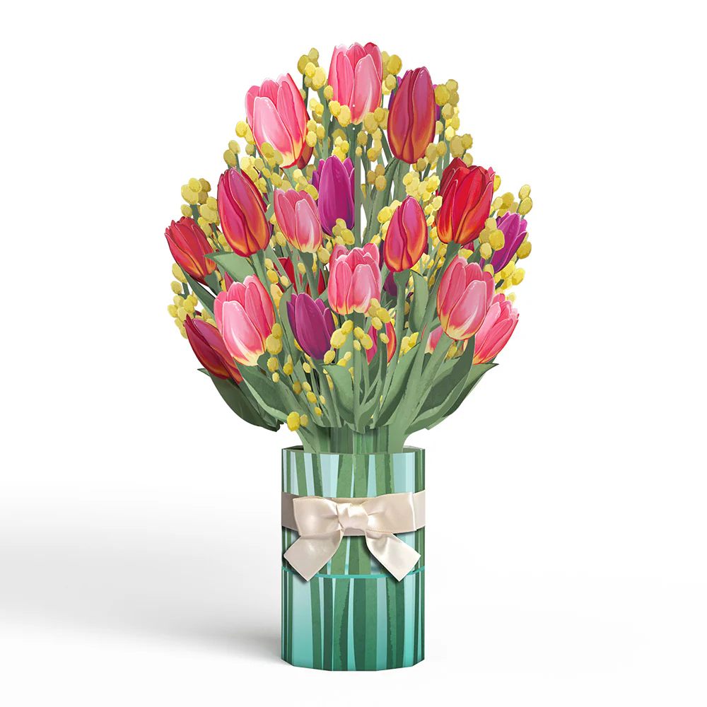 Cheerful Tulips Suncatcher Card & Pop-Up Bouquet Bundle - Image 4