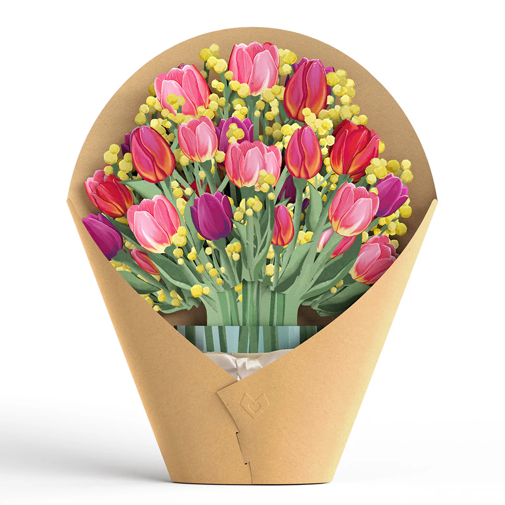 Cheerful Tulips Suncatcher Card & Pop-Up Bouquet Bundle - Image 6