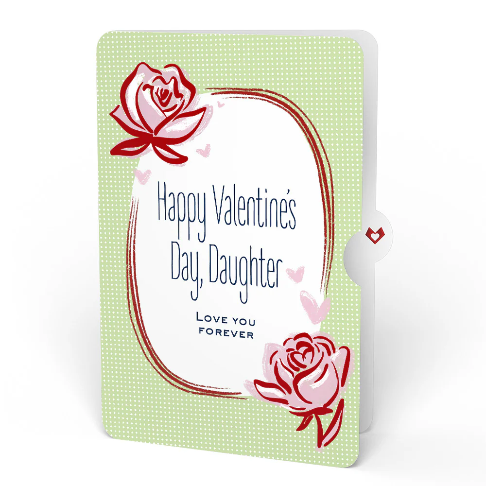 Cheerful Tulips Valentine Bouquet and Sentiment Set for Daughter - Image 4