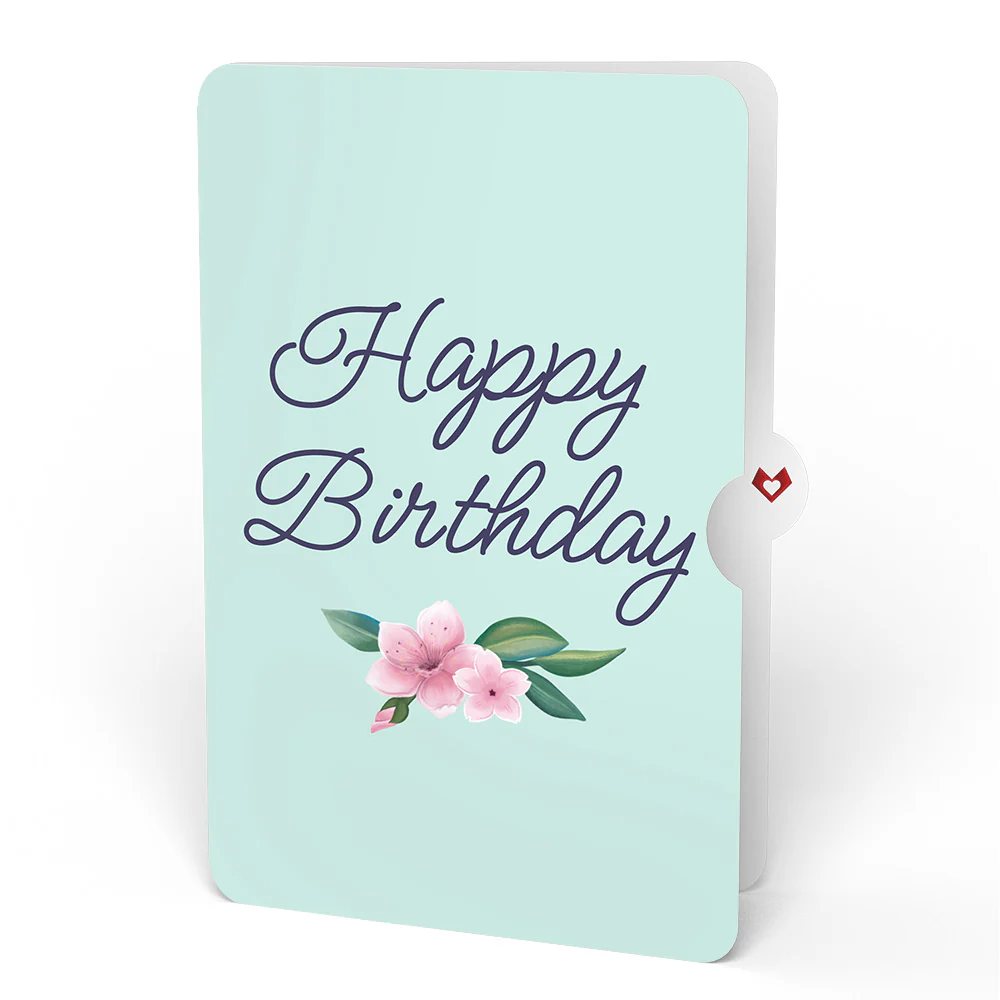 Cherry Blossom Birthday Bouquet and Sentiment Set - Image 4