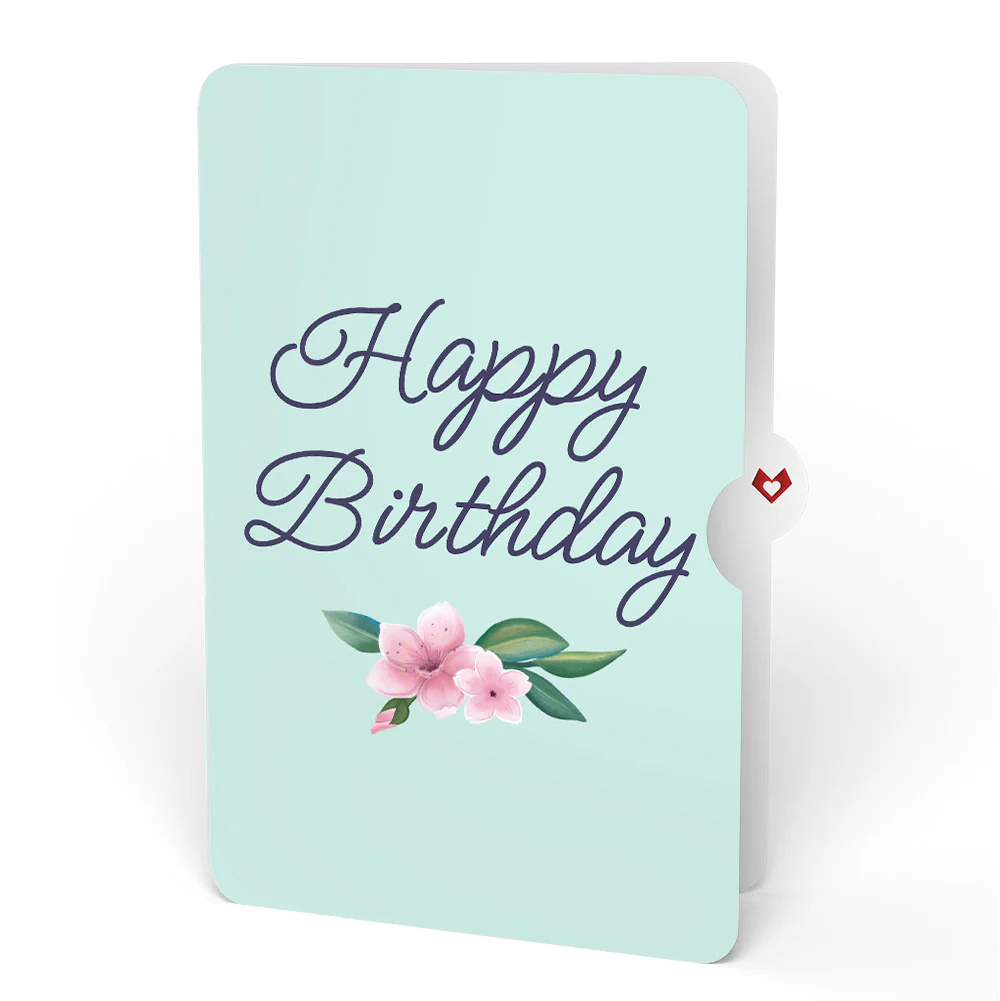 Cherry Blossom Branches in Bloom Birthday Pop-Up Card and Sentiment Set - Image 4