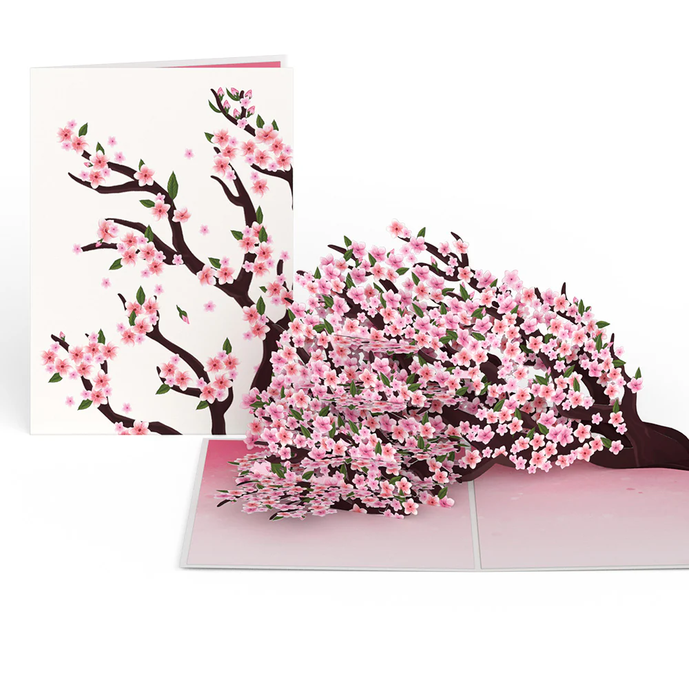 Cherry Blossom Branches Pop-Up Card and Suncatcher Bouquet Bundle - Image 2
