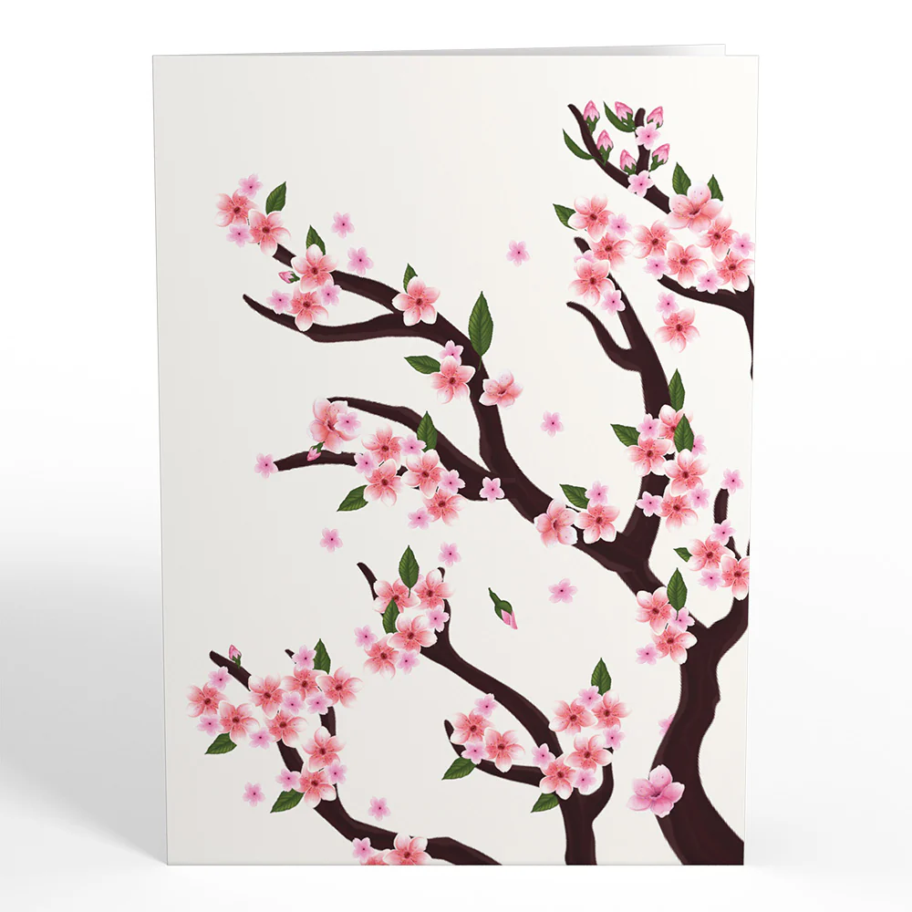 Cherry Blossom Branches Pop-Up Card and Suncatcher Bouquet Bundle - Image 4