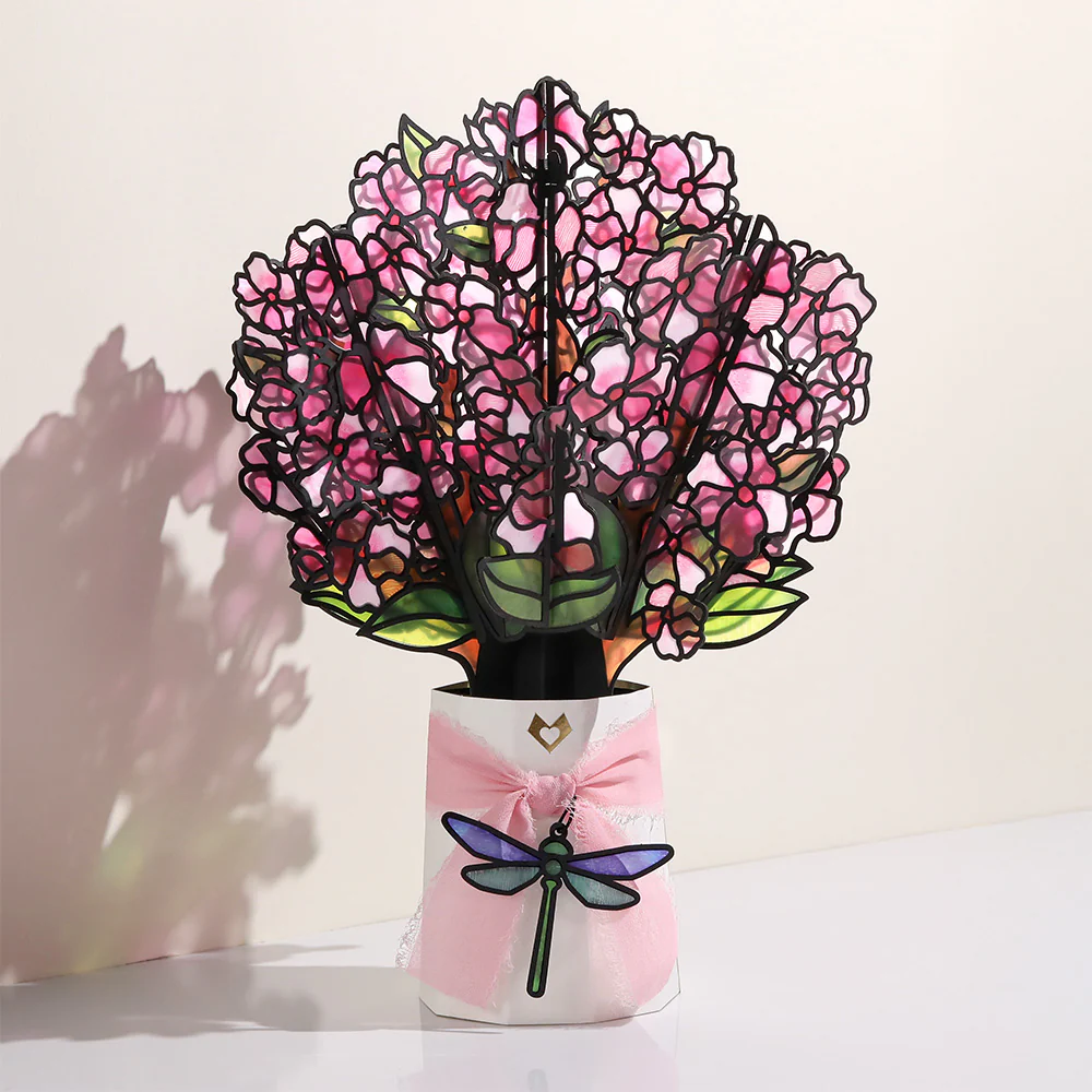 Cherry Blossom Branches Pop-Up Card and Suncatcher Bouquet Bundle - Image 6