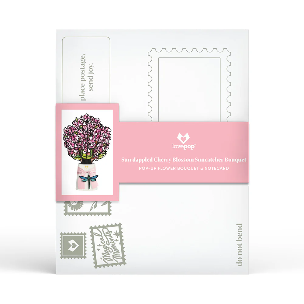 Cherry Blossom Branches Pop-Up Card and Suncatcher Bouquet Bundle - Image 8