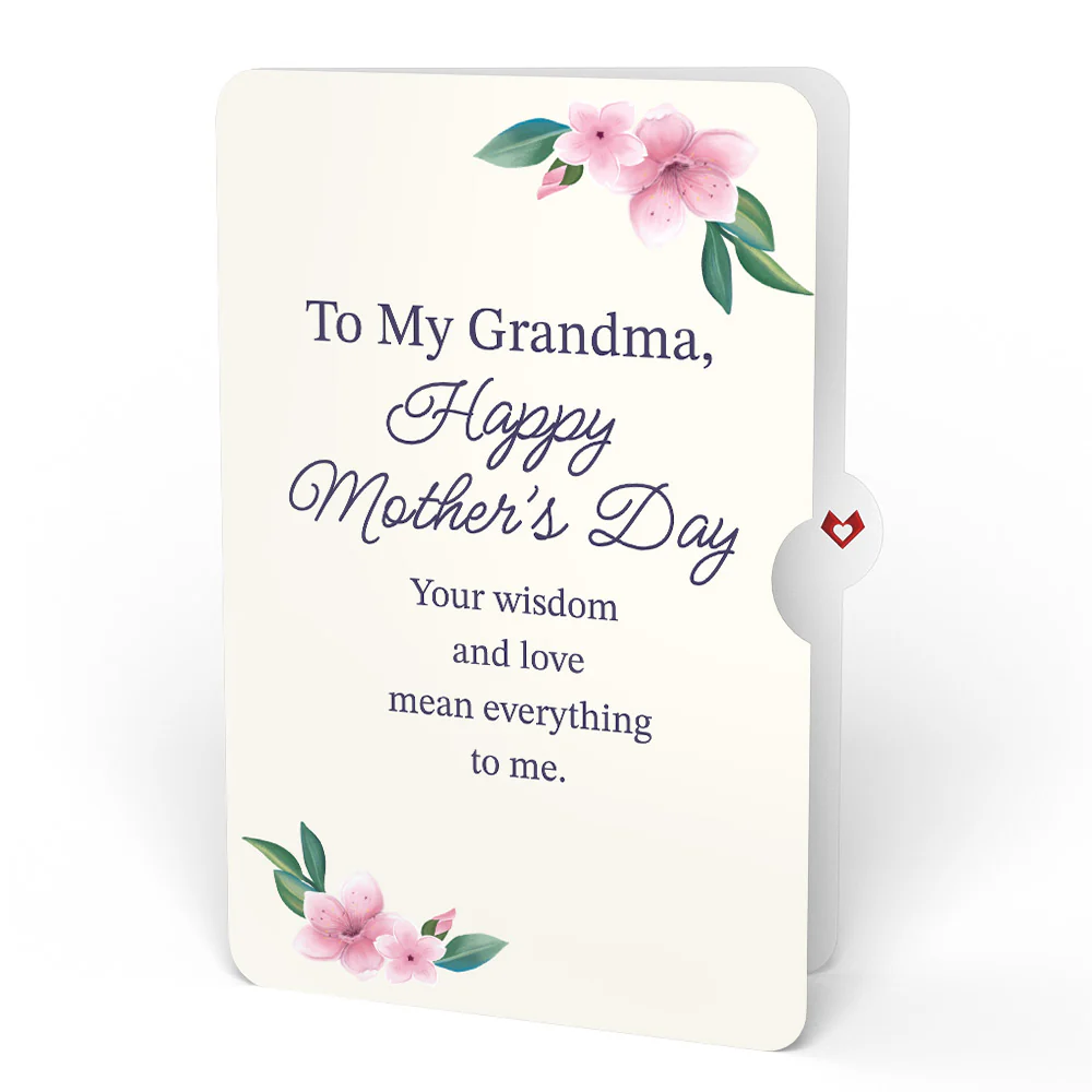 Cherry Blossom Mother's Day Bouquet and Sentiment Set for Grandma - Image 4