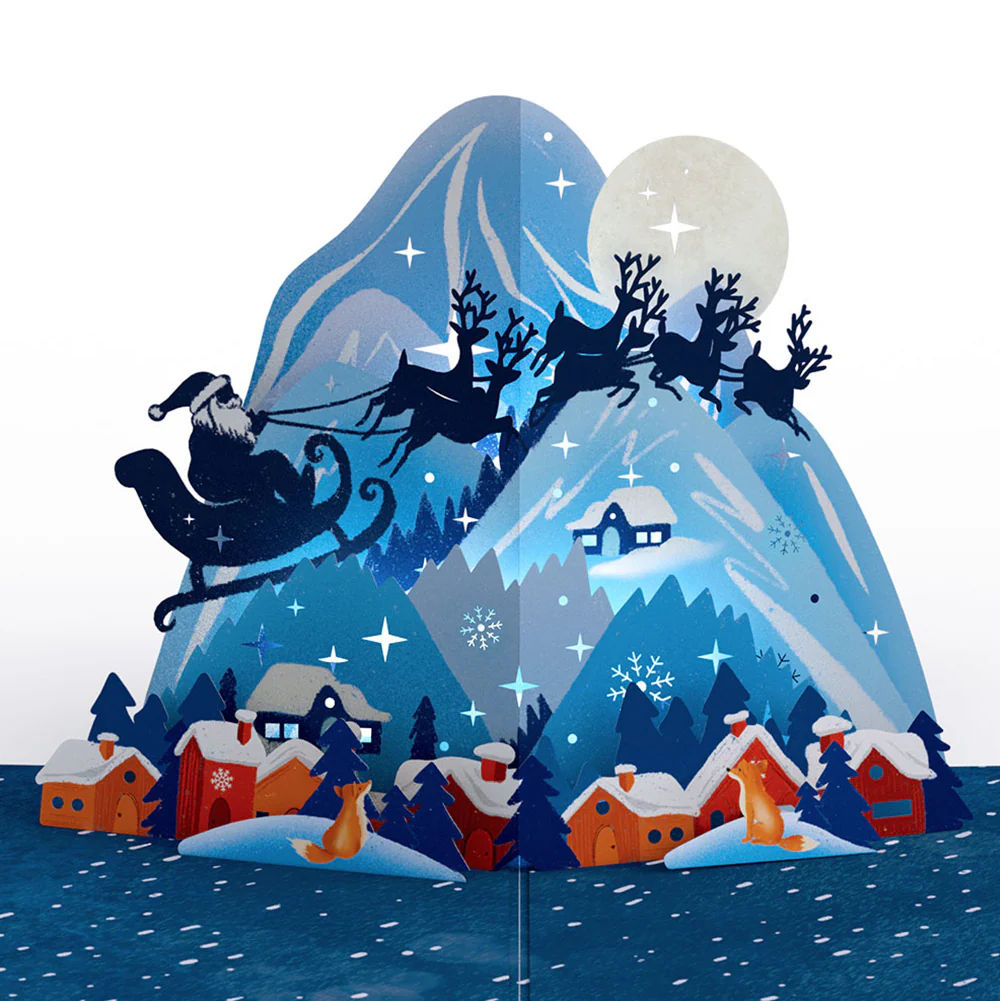 Christmas Eve Sleigh Ride Music and Lights Pop-Up Card and Sentiment Set for Dad - Image 3